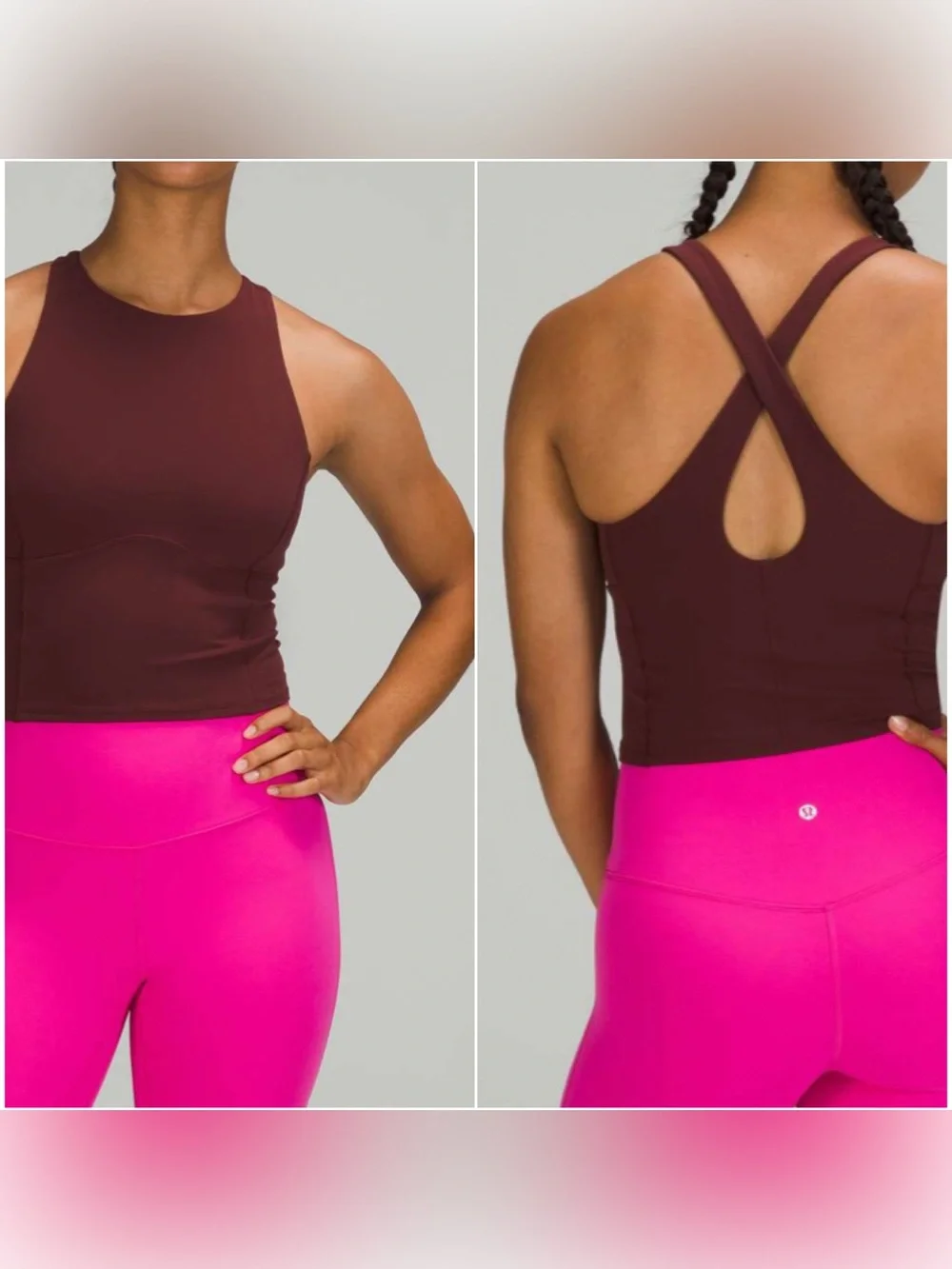Lululemon Key To Balance Tank Top Red Merlot Size 4